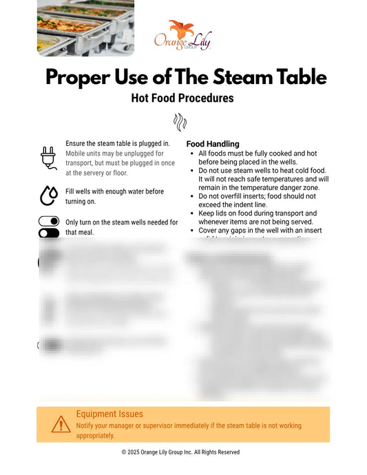 Proper Use of The Steam Table